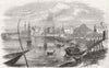 BANGLADESH. View of Dhaka 1858 old antique vintage print picture