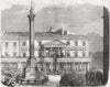 ROME. Pope unveiling Column Immaculate Conception 1857 old antique print