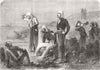INDIA. Picket before Delhi, assault 1857 old antique vintage print picture