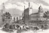 INDIA. Main St of Lucknow 1857 old antique vintage print picture