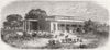 INDIA. English hotel at Varanasi 1858 old antique vintage print picture