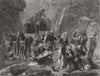 ROGUES. Italian brigands Plundering Diligence 1858 old antique print picture