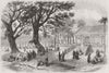 CANTON. French army quarters, Tartar General Yaman 1858 old antique print