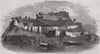 INDIA. Ft of Chunar, Ganges 1858 old antique vintage print picture