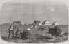 NEBRASKA. Rd to Utah. Fort Kerney 1858 old antique vintage print picture