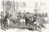 ROME. St Anthony's day in Rome 1848 old antique vintage print picture