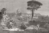 ROME. Rome 1849 old antique vintage print picture