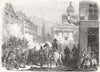 PARIS. The attack on the Pantheon 1848 old antique vintage print picture