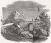 PAKISTAN. Ft of Attock. left bank Indus 1849 old antique vintage print picture