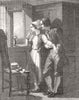 ROMANCE. Evangeline 1854 old antique vintage print picture