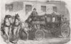 RUSSIA. State coach Count Morny, Russian coronation 1856 old antique print
