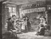 TOWNS. The village school 1856 old antique vintage print picture