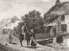 MAIL. The village postman 1856 old antique vintage print picture