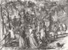 WORCS. Ascending the Malvern Hills 1856 old antique vintage print picture