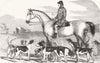 LINCS. Smith & Brocklesby hounds 1856 old antique vintage print picture