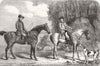 PEERS. Lord Yarborough's Huntsmen, in 1792 1856 old antique print picture