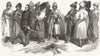 TRIBAL. Deputation of circassian chiefs to sultan 1856 old antique print