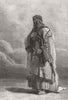 MIDDLE EAST. Miguel el Musrab, Sheikh Anazzah tribe 1854 old antique print