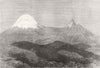 KENYA. Peak of Kilimanjaro, snow-clad mountain 1872 old antique print picture