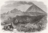 VESUVIUS. Mt. Observatory Hermitage, lava eruption 1872 old antique print