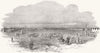 FRANCE. Camp, Helfaut Park of artillery 1853 old antique vintage print picture