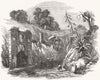 STABIAN GATE. excavations, Pompeii. Excavation 1853 old antique print picture