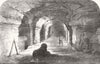 EGYPT. Great gallery, tombs discovered, Saqqara 1853 old antique print picture