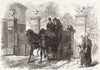 BROCKET HALL. Funeral. Palmerston. hearse; Hatfield 1865 old antique print