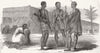 NEW ZEALAND. Group of Maories 1847 old antique vintage print picture
