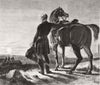 BELGIUM. Duke Wellington and his horse, 20 yrs after Waterloo 1852 old print