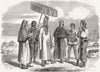 CHINA. Costumes of Taiping officers & troops 1864 old antique print picture
