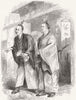 JAPAN. Wandering minstrels, Yokohama 1864 old antique vintage print picture