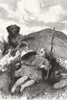 CHILDREN. 4 seasons, Marie. Summer 1877 old antique vintage print picture