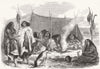 BUILDINGS. A Patagonian Wigwam 1869 old antique vintage print picture