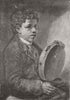 MUSIC. An Itinerant 1856 old antique vintage print picture