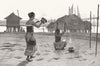 BURMA. Fisher girls of Irrawaddy making nets 1886 old antique print picture
