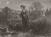 PORTRAITS. The return from the fete 1873 old antique vintage print picture