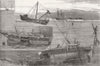 WATERSPORTS. Loss HMS Doterel-Diving ops, disaster 1881 old antique print