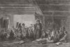 TRIBAL. A tartar school 1856 old antique vintage print picture