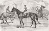 SURREY. Epsom races. Derby favourites 1856 old antique vintage print picture