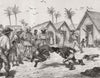 VENEZUELA. A Negro fight in Venezuela 1874 old antique vintage print picture