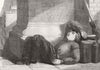 CHILDREN. The tired shoe-black boy 1859 old antique vintage print picture