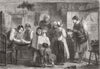 FAMILY. Our Christmas number 1858 old antique vintage print picture