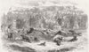CANADA. A dog race at Louisbourg 1858 old antique vintage print picture