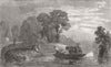 LANDSCAPES. The ferry 1858 old antique vintage print picture