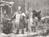 CHRISTMAS. Present farm 1857 old antique vintage print picture