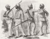 PUNJAB. Sikhs force, British troops, Delhi 1857 old antique print picture