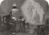 FREEMAN'S PHANTOMS. Youth upbraiding sordid age 1863 old antique print picture