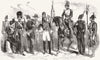ROME. Uniforms, troops, Pope army. Palatine, Patrician 1860 old antique print