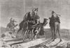 CAMELS. Rebekah first sees Isaac 1856 old antique vintage print picture